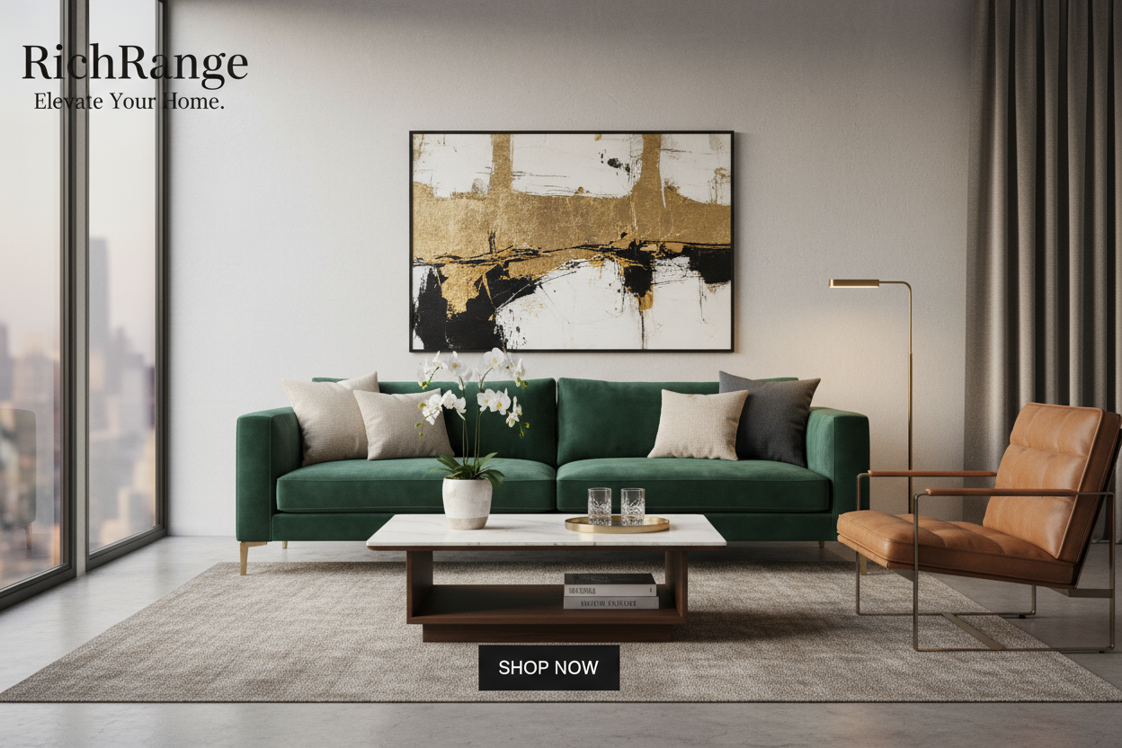 generate an image for furniture store website my brand name is RichRange